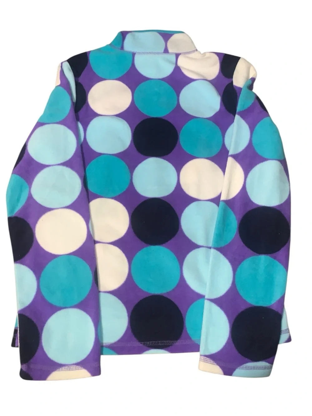 Old Navy Girls 14 Colorful Polka Dot Quarter-Zip Fleece Sweatshirt
